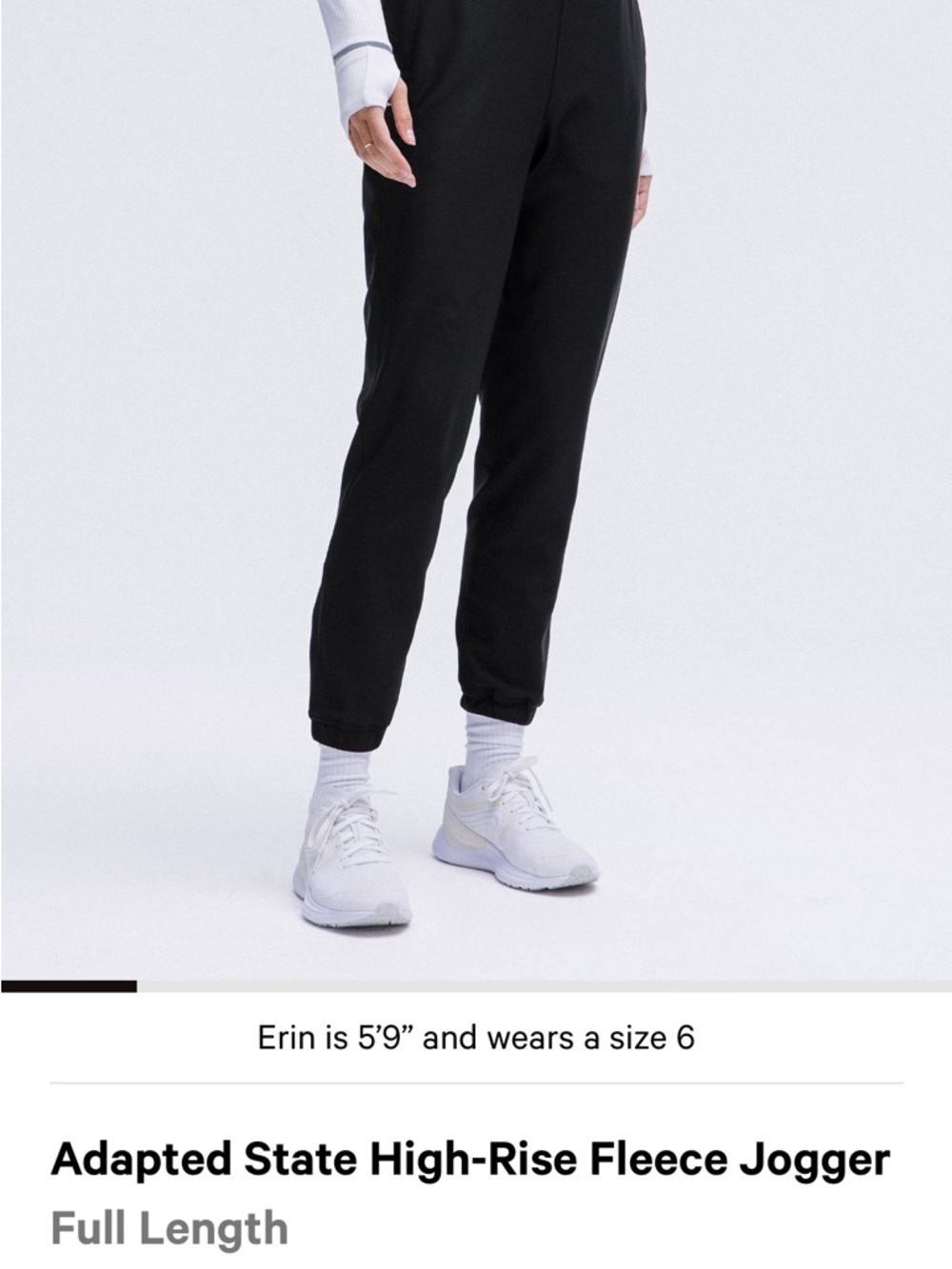 lululemon athletica Adapted State High-Rise Fleece Jogger - Black